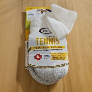 Unisex Thorlos Mimi Crew White Foot Protection Padding Tennis Socks Sz. M